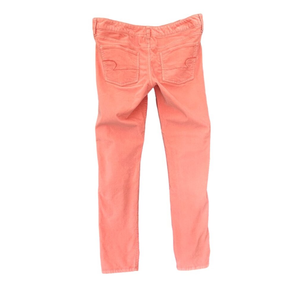 American Eagle Outfitters Pants Jeggings 14 Pink Super Stretch Low Corduroy EUC - Picture 3 of 13